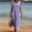 *Purple, variant on ClodeEU Women's Linen Blend Round Neck Short Sleeve Maxi Dress,Casual Loose Fit Summer Dress Black,Women's Plus L