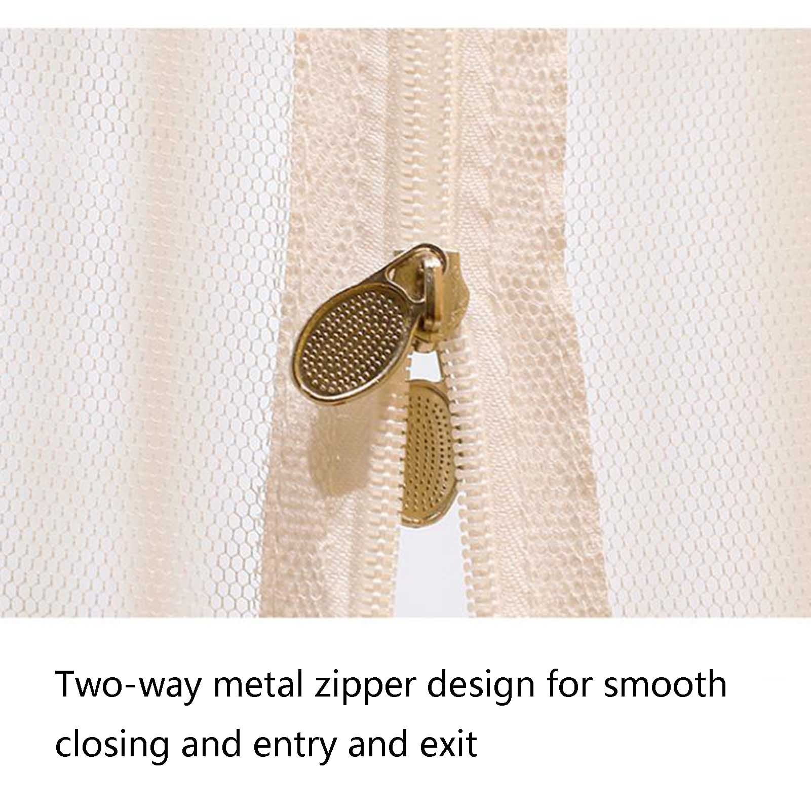 Mosquito Net, 3 Door Canopy Bed Square Top with Bottom Travel House Anti Mosquito Tent for Bedroom, Outdoor, Camping, Travel