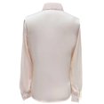 thumbnail image 6 of Satin Silk Blouse for Womens Trendy Ruched Long Sleeve V Neck Tie Dress Shirt Casual Loose Office Work T-Shirt, 6 of 9