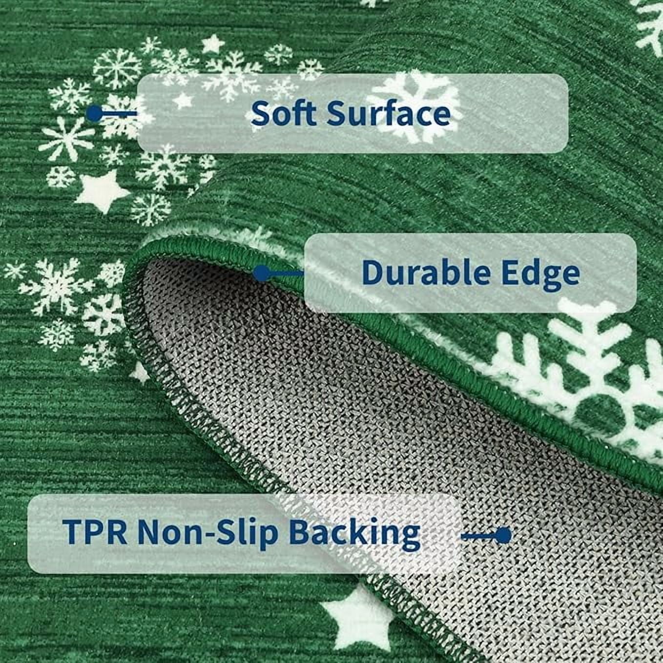 Merry Christmas Welcome Mat Outdoor Coir Doormat, with Heavy-Duty PVC Backing, Kitchen Rugs and Mats Washable Non-Skid Kitchen Mats Christmas Decorative Runner Rugs for Outdoor/Indoor Uses 6'x9'