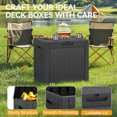 thumbnail image 6 of LHBcraft 32 Gallon Deck Box, Lockable Resin Outdoor Storage Box, Waterproof and UV Resistant Lightweight Storage Deck Box for Patio Cushions & Accessories,Black, 6 of 10