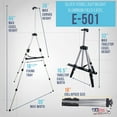 thumbnail image 2 of U.S. Art Supply 66" Silver Aluminum Tripod Artist Field and Display Easel Stand - Adjustable, Holds 32" Canvas, Tabletop, 2 of 4