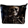 thumbnail image 2 of Skull Canvas Leather Mix Handheld Handbag Twill Sponge Jeanette 30x10.5x39cm/11.8x4.1x15.4in, 2 of 5