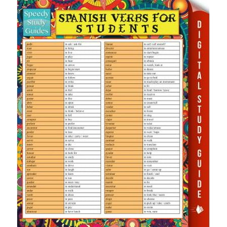 Spanish Verbs For Students (Speedy Study Guide) - (Best Way To Study Spanish Verbs)