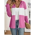 thumbnail image 6 of Cogild Sweaters Cardigans for Womens Zipper Up Striped Color Ribbed Cardigans for Womens Winter Fall Cardigans, 6 of 7