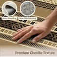 thumbnail image 6 of ODIKA 9'x12' Washable Area Rug Large Horizontal Para Stripe Asymmetric Contemporary Alfombras for Dining Room, Basement, Office, Non-Slip Chair-Friendly, 6 of 7