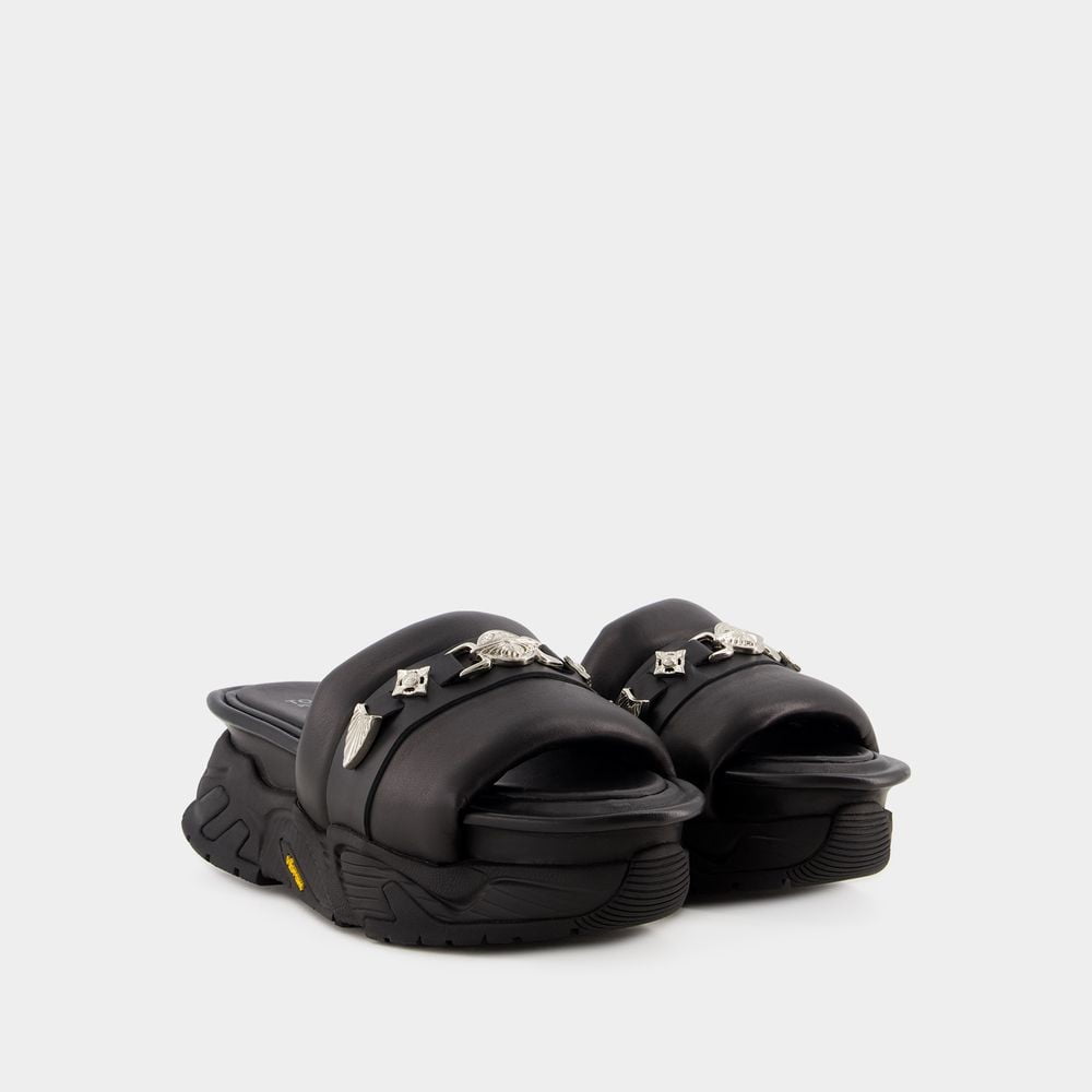 サンダル・ミュール TOGA Aj1315 Sandals - Toga Pulla - Leather - Black Toga Pulla Aj1315 Sandals - Leather - Black Black (Women's