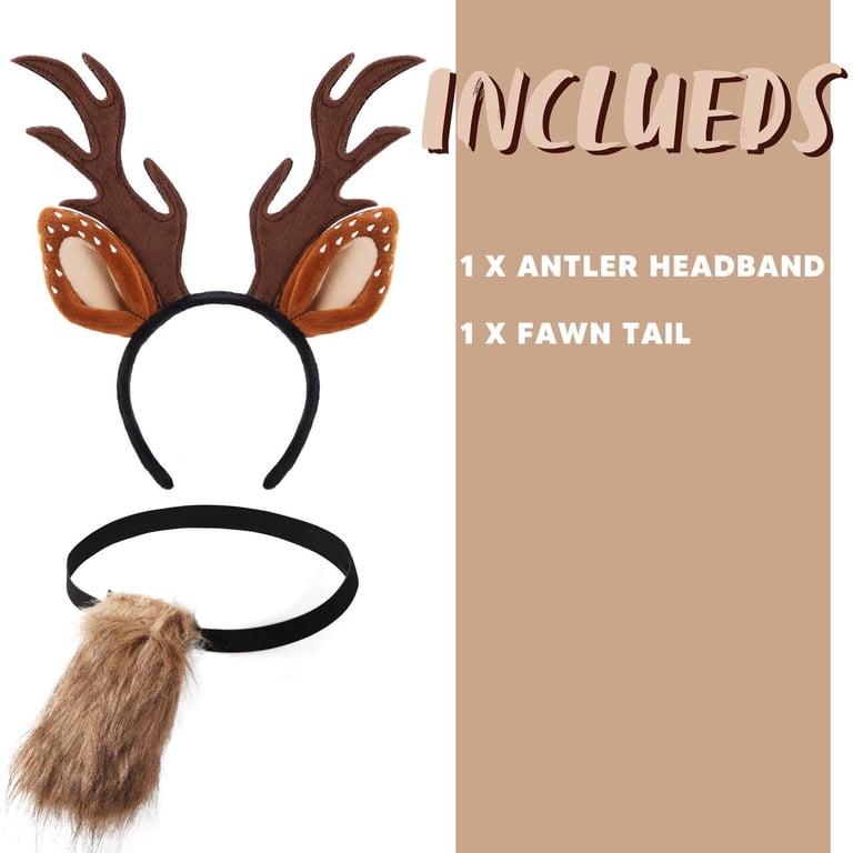 Joyfy Halloween Deer Headband,Antler Headband Reindeer with  display picture 1