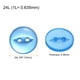 thumbnail image 2 of Uxcell 12 piezas 24L botones de costura redondos azul zafiro de 15 mm 5/8" resina de 2 agujeros botón de ojo de pez para decoración de manualidades, 2 of 6