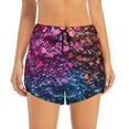 thumbnail image 2 of Rateoe Heart Confetti on Glitter Printed 2 in 1 Women's Workout Shorts for Athletic Gym Running Shorts with Phone Pockets-Medium, 2 of 7