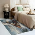 thumbnail image 3 of Steam Train Area Rug - 3x5 Rug - Steam Train Rug - Steam Engine Retro Locomotive Area Rug - Kids Boys Rugs - Vintage Train Carpet, 3 of 7