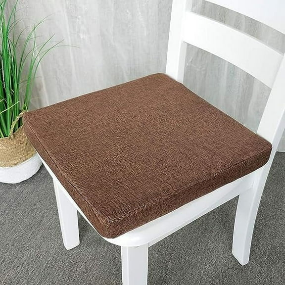Nvzi Soft Foam Seat Cushion, Thicken Chair Pad, 20X20X2 Inches Chair Cushion with Removable Cover, for Relief and Comfort Coffee