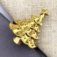 thumbnail image 6 of Christmas Napkin Rings Set of 6, Gold/Silver Xmas Tree Snowflake Elk Napkin Holder Rings for Christmas Wedding Holiday Dinner Table Decoration, 6 of 7