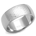 thumbnail image 1 of Alamode TK2945-9 Anneau en Acier Inoxydable Poli Haut pour Hommes Sans Pierre - Taille 9, 1 of 1
