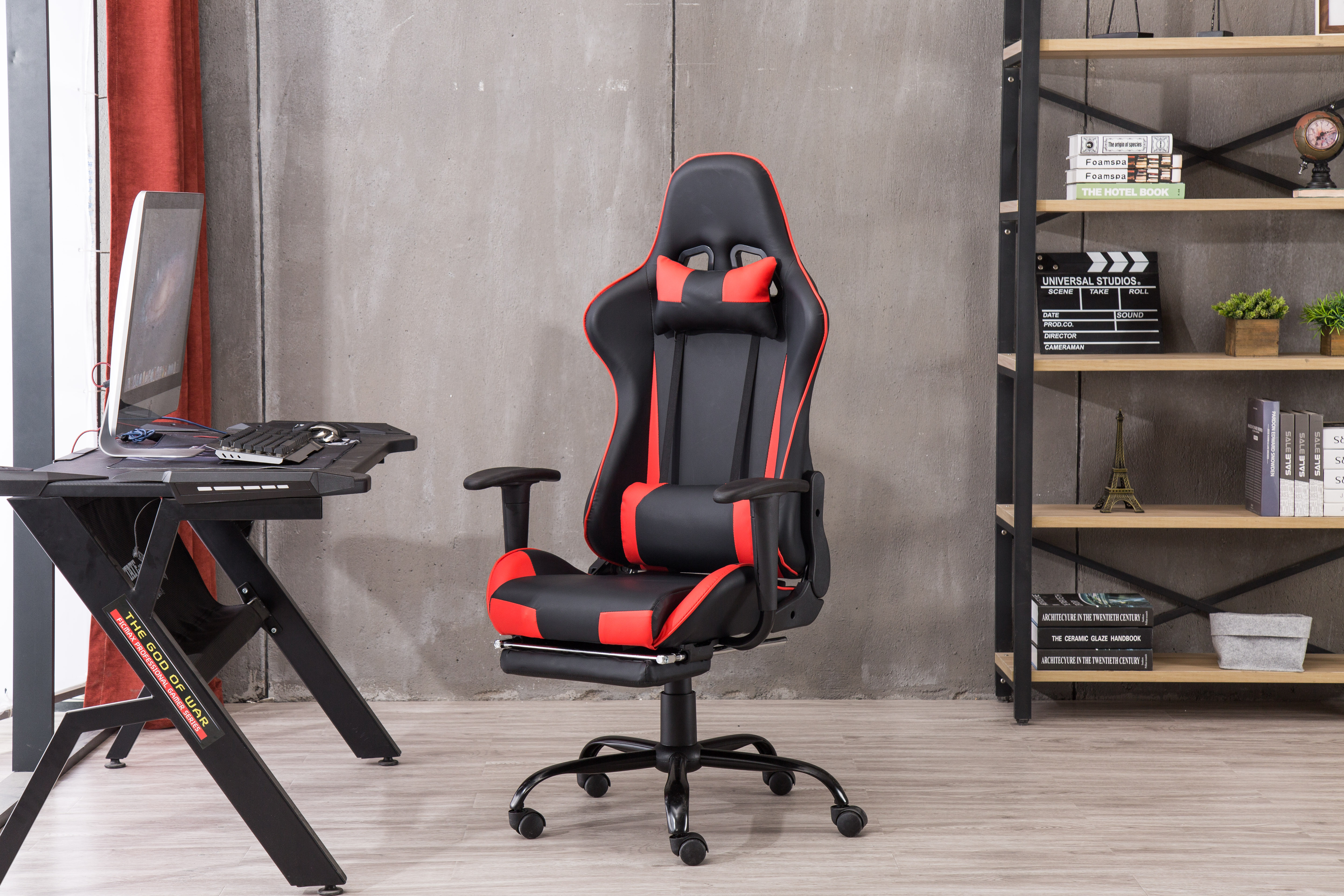 Ktaxon Gaming Chair Ergonomic High-Back Racing Chair Pu Leather Bucket Seat,Computer Swivel Office Chair Headrest and Lumbar Support - image 2 of 16