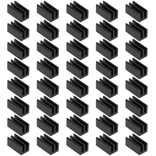 Disipador de calor de aluminio de 40 piezas, enfriador de chip con aletas de refrigeración para chip de placa de circuito de 8,5 x 8 x 16 mm