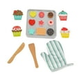 thumbnail image 1 of Runquan Wooden Play Food Set Fine Motor Skill Wood Toy Baking Set for Kids Party Toy, 1 of 8