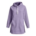 thumbnail image 3 of Cute Sweatshirts for Women Comfy The Warmy Oversized Hoodie Dress Split Hem with Pockets Fall Winter Long Sleeve Hooded Clothes 2026, 3 of 3