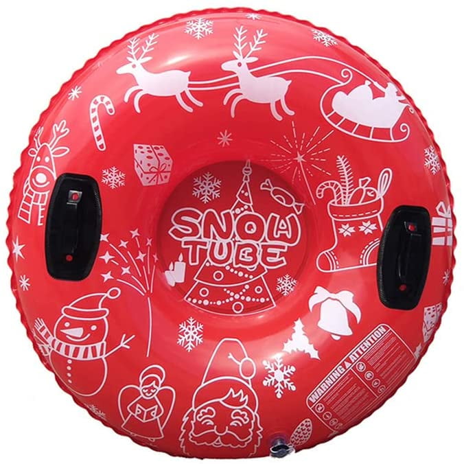 Snow Tube Sled for Kids and Adults 37" Snow Sleds Heavy Duty with Handles and Bottom, Big