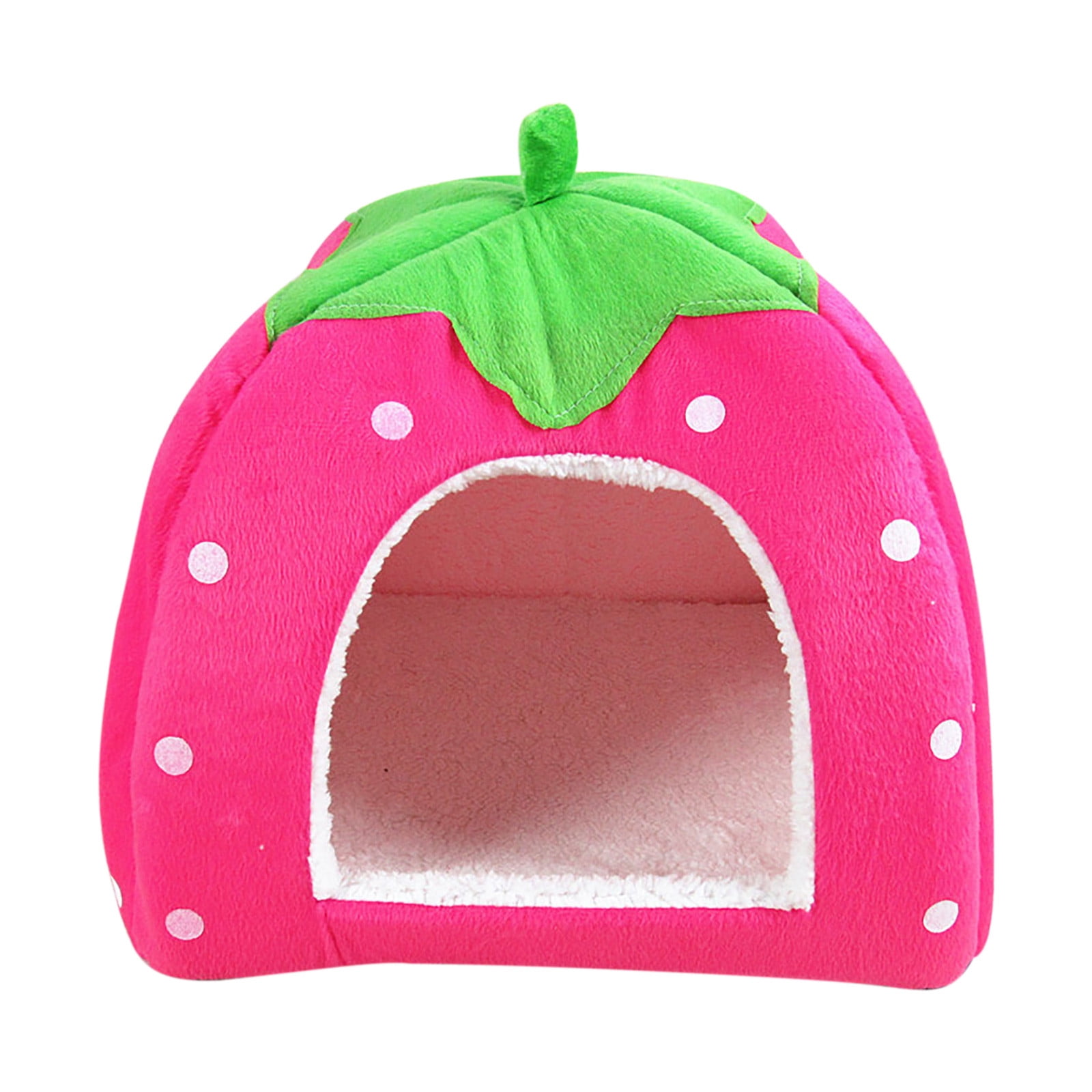 Qiopertar Winter Cat House, Heated Indoor Pet Bed for Cats, Foldable Warm Shelter for Stray Cats, Insulated Outdoor Winter House for Small Dogs Cats in Garage Porch Barn, Pink