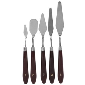 Palettes Knife Set, Palettes Knife Thick Flexible Blade 5Pcs Ergonomic Handle  Corrosion Resistance  For Mixing Colors For Making Cake Frosting