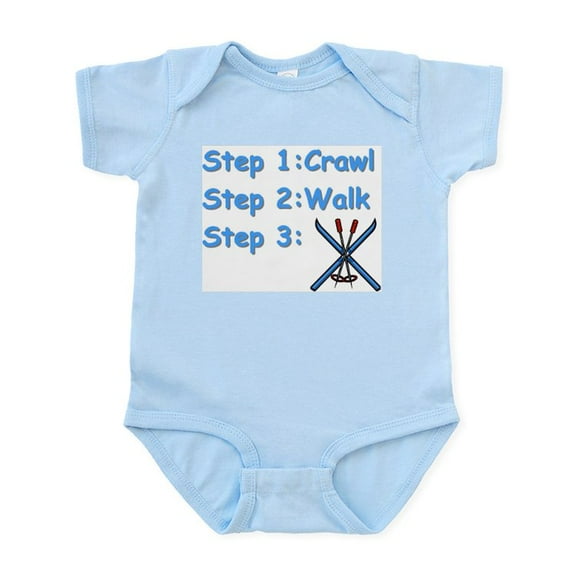 CafePress - Baby Skier Infant Bodysuit - Baby Light Bodysuit, Size Newborn - 24 Months