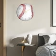 thumbnail image 3 of Reloj de pared deportivo moderno, relojes silenciosos de , de decoración de dormitorio con pilas , béisbol Macarena reloj de pared, 3 of 7