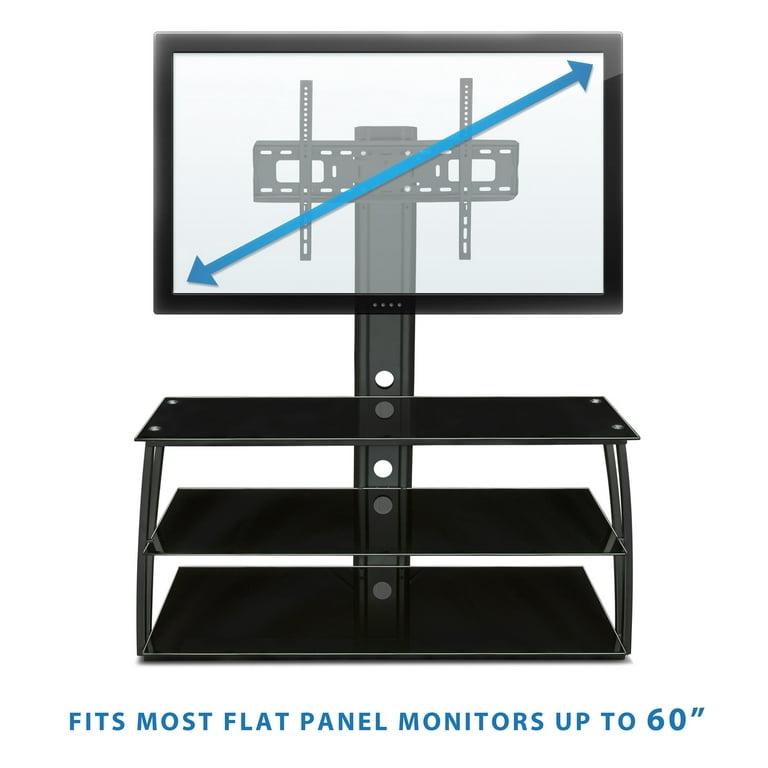 Walmart glass tv stand with mount deals