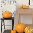 thumbnail image 5 of Blue Pumpkin Leaf Chair Covers Set of 8 Fall Thanksgiving Chair Back Covers Stretch Removable Washable Slipcovers Protector for Dining Room Kitchen Party Decor, 5 of 5
