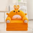 thumbnail image 3 of GUOOL Foldable Sofa Chair Cover Washable Sofa Covers Children Couch Backrest Slipcover Orange (Only Included Sofa Cover), 3 of 7