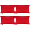 thumbnail image 1 of Thmyo Juego de 4 Fundas de Almohada Lumbar de Algodón 30x50cm Rojo, 1 of 9