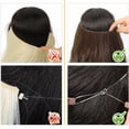 thumbnail image 2 of Xiao Hua one-piece straight hair extensions, 16 inch long wig with invisible thread design, suitable for curly or straight hair, multi-functional styling wig, Style P, 1 piece, 2 of 2