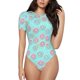 thumbnail image 1 of Balery Colorful Sweet Donuts Body de cuello redondo de manga corta para mujer Tops de manga corta Tops básicos-XX-Large, 1 of 7