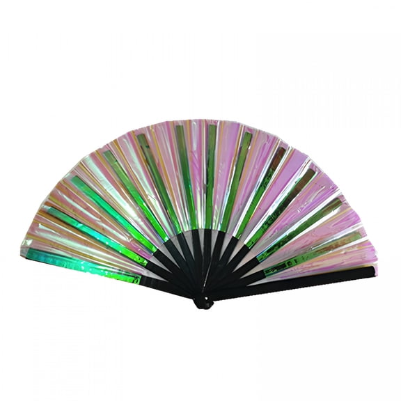 ACDANC Upgraded Hand Fan for Women Foldable,Line Dance Popping Fan,13 in Large Hand Clack Fans for Dance,Boots on the Ground Fan (Laser Style)