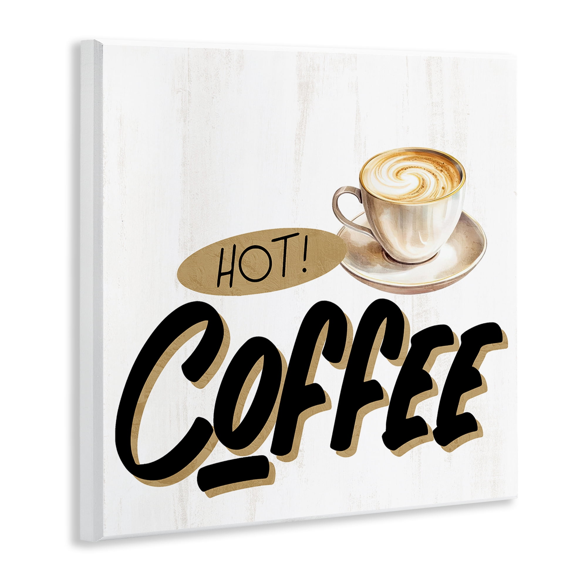 Stupell Industries Retro Fresh Hot Coffee Wall Plaque Art, design by Kim Allen