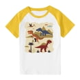 thumbnail image 1 of RXIRUCGD 2025 Vêtements d'Été pour Enfants Tout-Petits Garçons Filles Mode Mignon Col Rond Imprimé Manches Courtes Haut, 1 of 7
