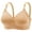 Beige, variant on Wiyuqeen Bras for Women Plus Size Support T-shirt Bras Cotton Padded Bralettes Shapewear Breathable Full Figure Bras