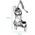 thumbnail image 6 of Zoeller 1261-0001 Sewage Pump, 1/3HP, 6 of 6