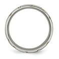 thumbnail image 4 of Auriga Fine Jewelry Titanium Yellow IP-plated 6mm Grooved Band for Men Size 6, 4 of 6