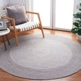 thumbnail image 2 of SAFAVIEH Braided Evangeline Bordered Machine Washable Reversible Area Rug, Grey, 3' x 3' Round, 2 of 8