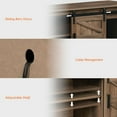 thumbnail image 5 of Wampat Farmhouse TV Stand with Storage Shelf, Walnut Brown, 5 of 7