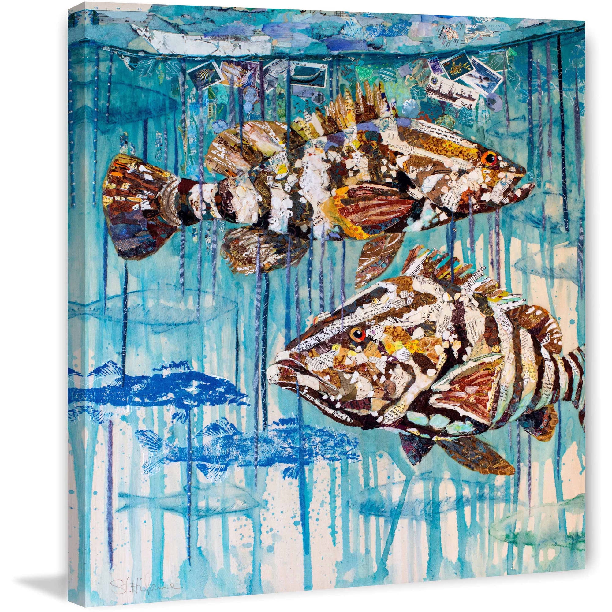 "Flic and Flac" Painting Print on Wrapped Canvas