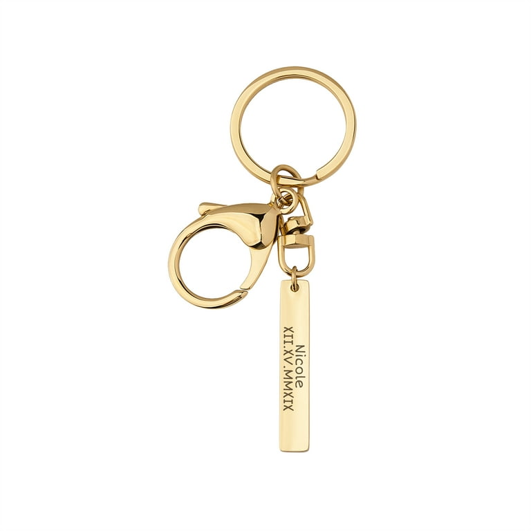 Engraved Birthday Message Silver-Plated Keychain