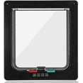 thumbnail image 3 of Cat Flap Dog Flap 4 Way Magnetic Closure For Cats, Large Dogs Dog Door Cat Door Pet Flap, Install Easily With Telescopic Frame (Size: M 19 * 20 * 5.5cm), 3 of 7