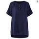 thumbnail image 1 of Camiseta a cuadros Mujer Verano Botón Blusa de manga corta Top suelto, Azul, S Noticed AP001353-07, 1 of 7