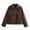 Coffee, variant on Women's Women's Lapel Zip Front Cropped Outer Jacket, Patch Pocket Long Sleeve Coat, Fall Boxy Short Overcoat for Casual Commute and Weekend Trips, Sizes S-L