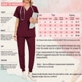 thumbnail image 3 of Segolike Women's Scrub Set, Scrubs Nursing Uniforms Professional Scrub Top and Pants V Neckline Nurse Female Workwear,Black,S, 3 of 6