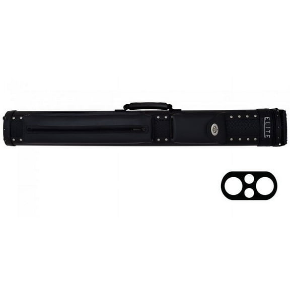 Elite ECP22 BLACK Leatherette 2x4 Billiards Pool Cue Stick Hard Case