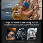 EIGIIS Smart Watch with Wireless Earbuds Mp3 Bluetooth Headset 1.52” Screen Fitness Tracker Men Women Smartwatch for Android Ios