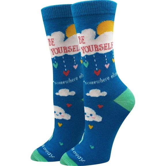 Bigfoot Socks Women's Be Yourself, Somewhere Else  Blue  OS